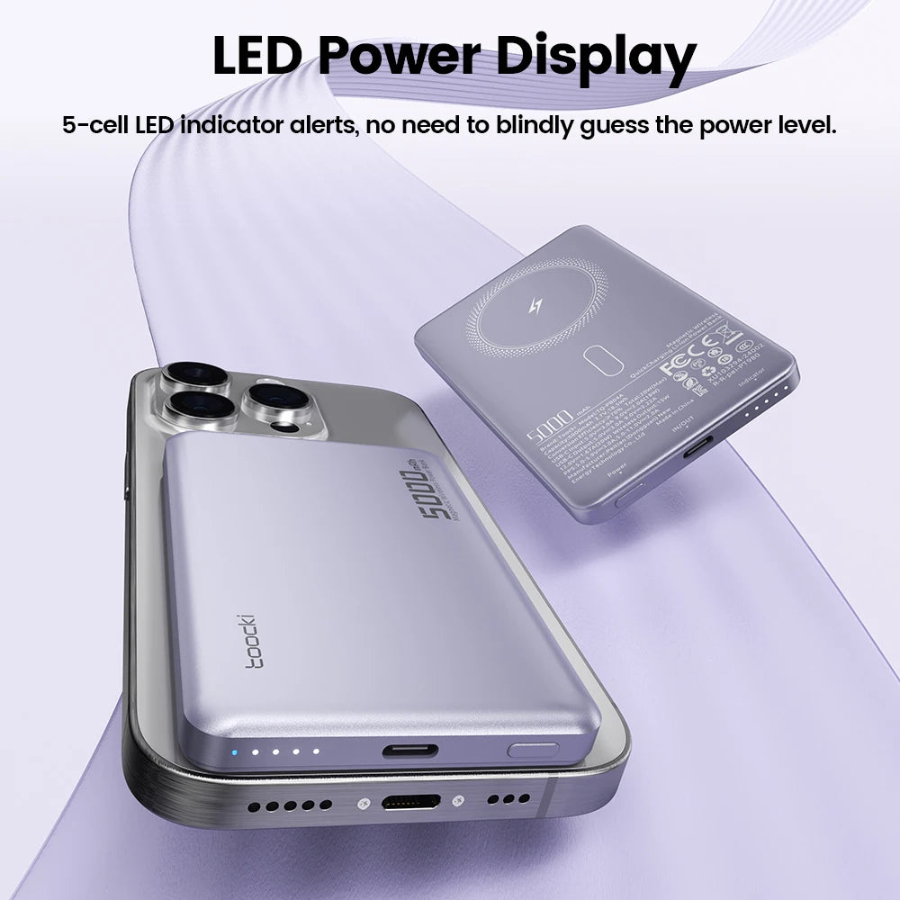 Ultra-Slim 10,000mAh Magnetic Power Bank